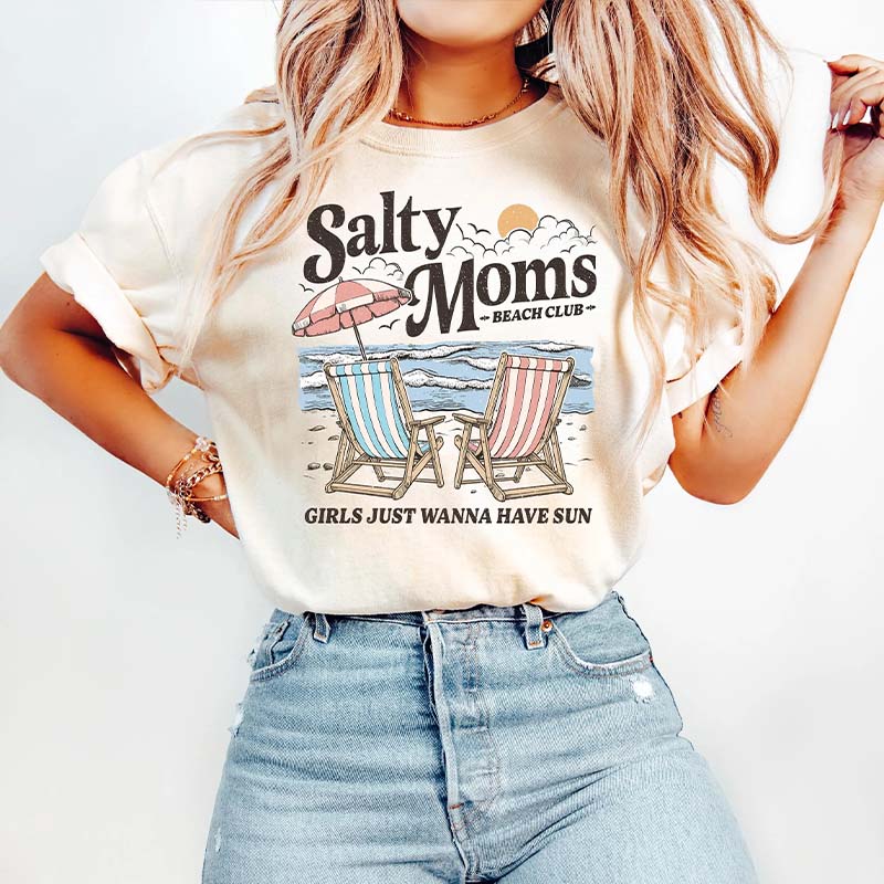 Salty Moms Beach Club T-Shrit