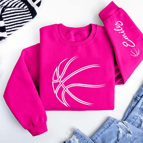 Personalized Basketball Silhouette Sweatshirt