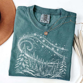 Vintage Winter Forest Trees T-Shirt