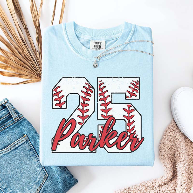 Custom Baseball Name and Number Aunt T-Shirt