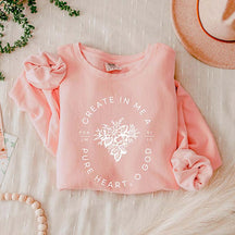 Create in me a pure heart Psalm Midweight Vintage Sweatshirt