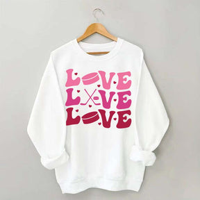 Sports Love Hockey Mom Sweatshirt