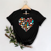 Book Heart Lover Librarian Reader T-Shirt
