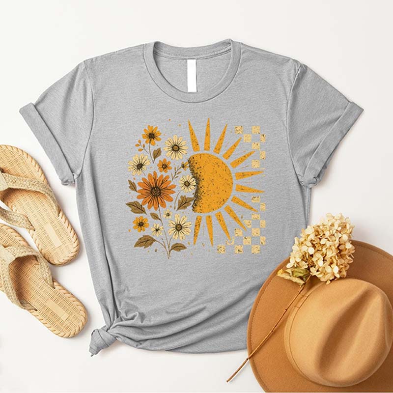 Retro Floral Sun T-Shirt