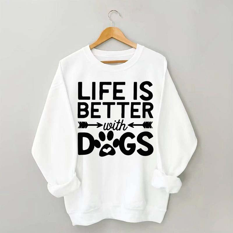 Life Is Better With Dogs Heavy Blend Sweatshirt
