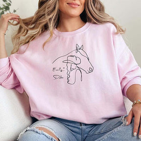 Custom Horse Present Equestrian Sweatshirt