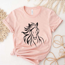 Simple Floral Horse T-Shirt