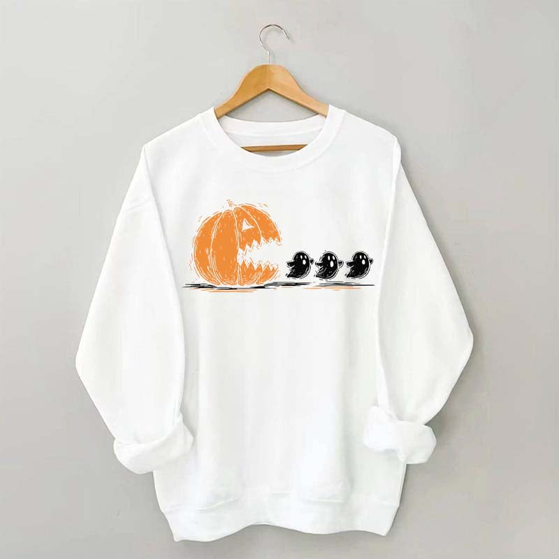 Halloween Pumpkin Eat Ghost Party Sweatshirt