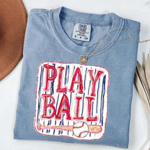 Sports Graphic Play Ball Baseball Mom T-Shirt