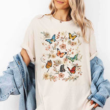 Boho Cottagecore Butterfly Insects T-Shirt