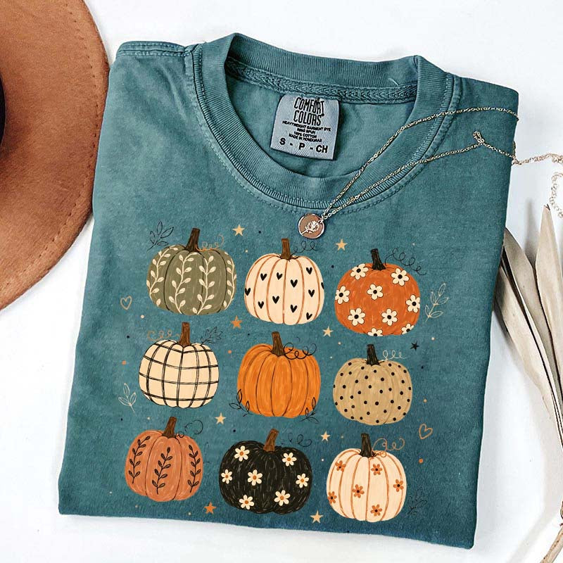 Boho Pumpkin Harvest Season Halloween T-Shirt