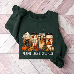 Halloween Coffee Pumpkin Spice Fall Sweatshirt