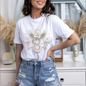 Vintage  Mystical Dragon and Moon T-Shirt