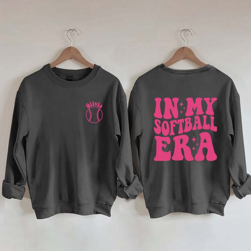 Personalized In My Softball Era Sweatshirt