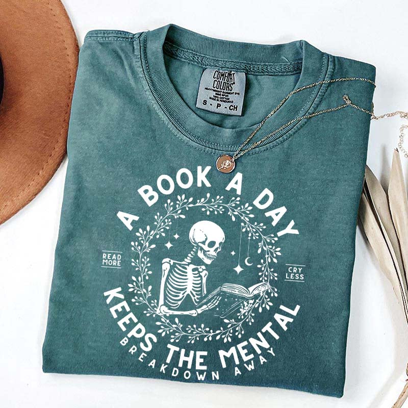 A Book a Day Skeleton T-Shirt