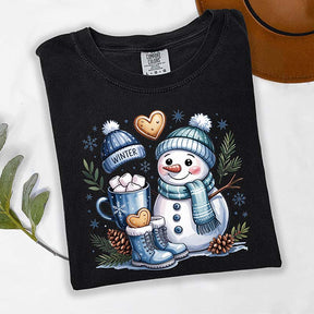 Cute Snowman Winter Vibes T-Shirt