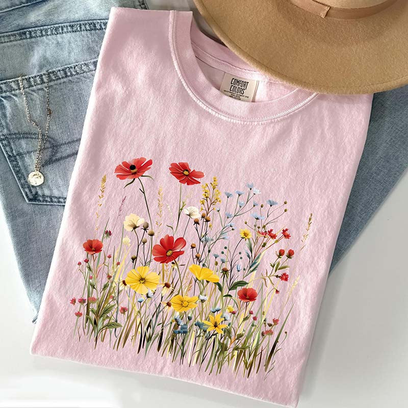 Comfort Color Wildflower Meadow Botanical T-Shirt