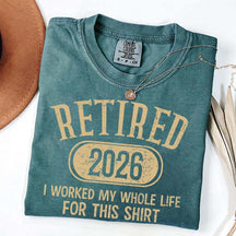 Funny Retirement Distressed Retired Est 2026 T-Shirt