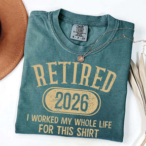 Funny Retirement Distressed Retired Est 2026 T-Shirt