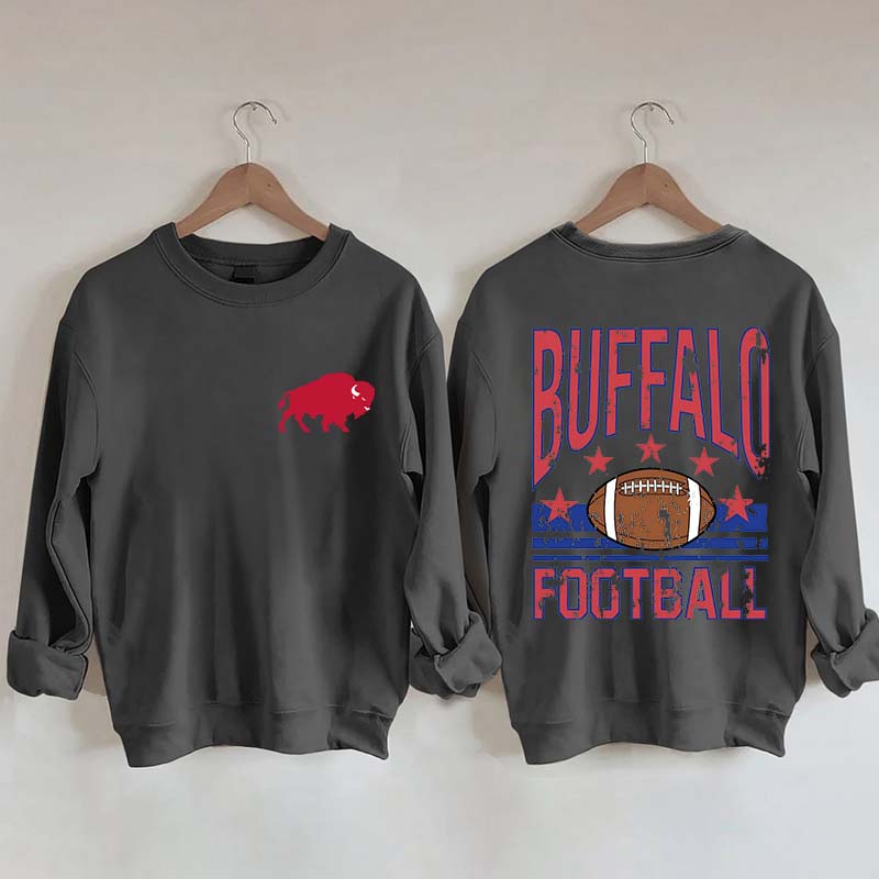 Buffalo Football Vintage Distressed Style Sweatshirt