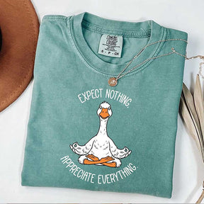 Yoga Expect Nothing Appreciate Everything T-Shirt