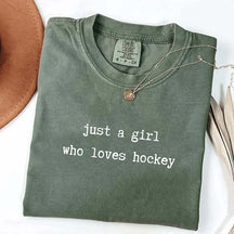 Just a Girl Who Loves Hockey T-Shirt
