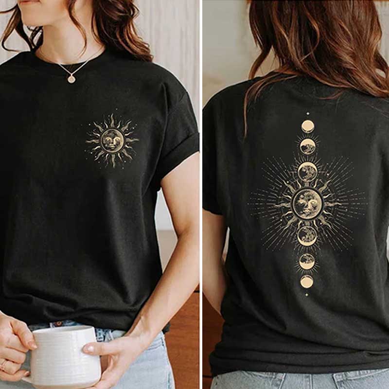 Comfort Colors Celestial Moon And Sun T-Shirt