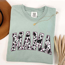 Retro Mama Pink Cow Western T-shirt