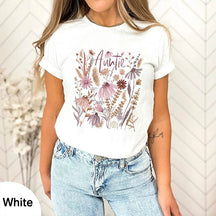 Auntie Boho Pressed Wildflowers T-Shirt