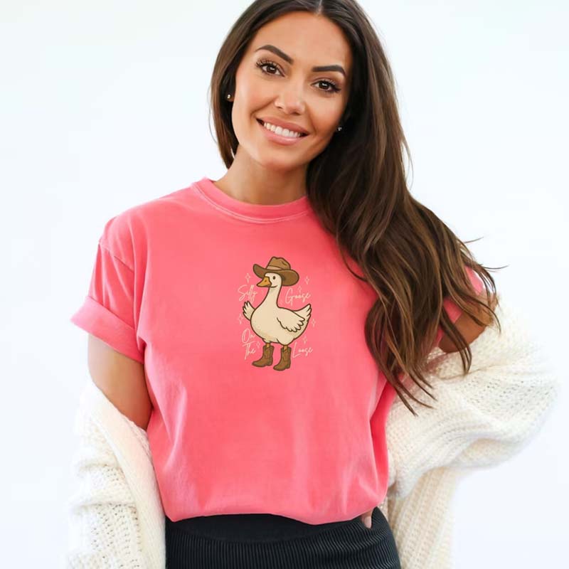Retro Silly Goose On The Loose Western T-Shirt