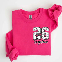 Custom Volleyball Number Sweatshirt