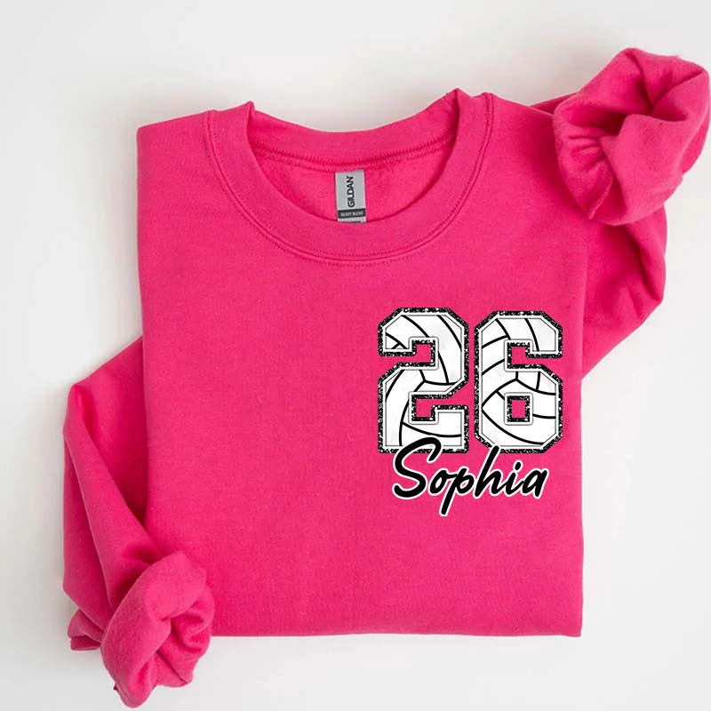 Custom Volleyball Number Sweatshirt
