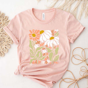Boho Wildflowers Floral Nature Simple T-Shirt