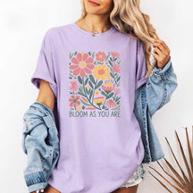 Bloom As You Are Boho Inspirational T-Shirt