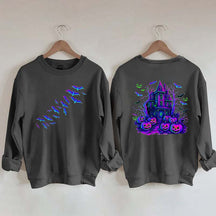 Halloween Haunted House Bats Sweatshirt