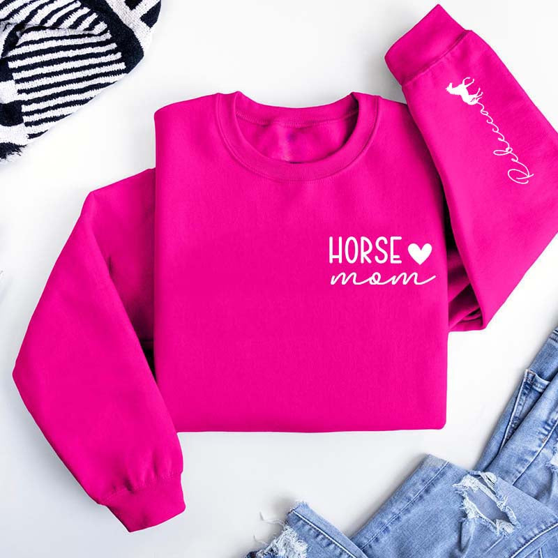 Custom Horse Rider Mom Sweatshirt