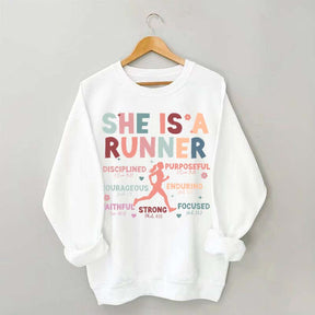 Half Marathon Running Religous Sweatshirt
