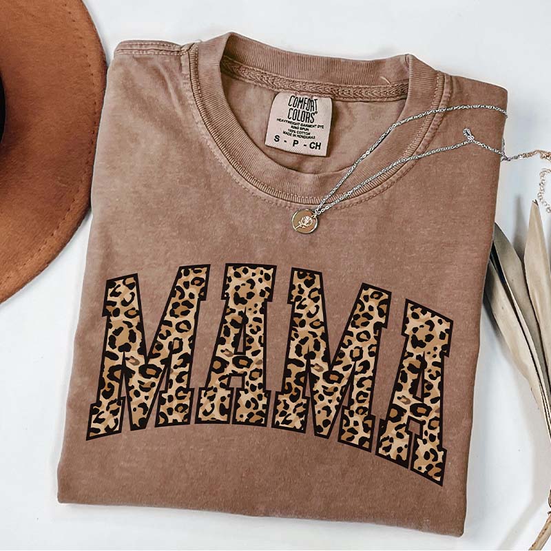 Leopard Print Mama T-Shirt