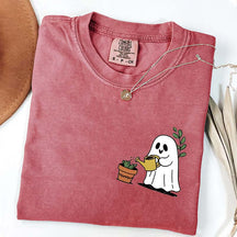 Halloween Pocket Ghost Plant T-Shirt