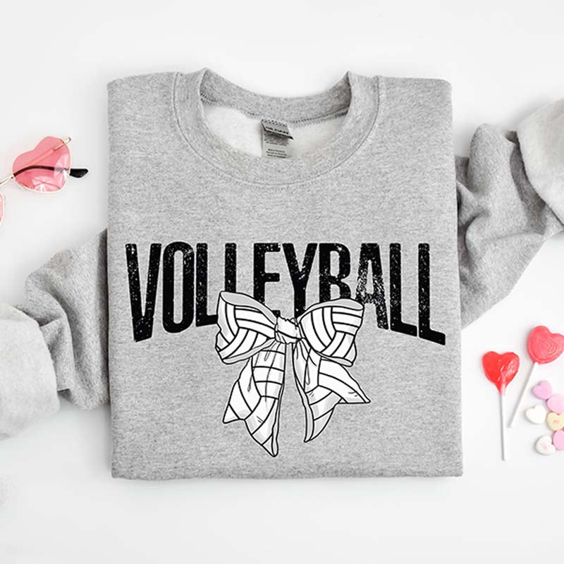 Retro Volleyball Bow Sweatshirt