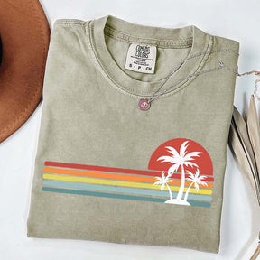 Retro Tropical Island Palm Tree T-Shirt