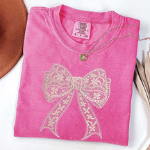 Comfort Colors Lace Bow T-Shirt