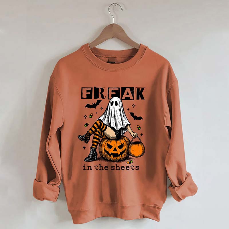 Funny Freak In The Sheets Ghost Girl Sweatshirt