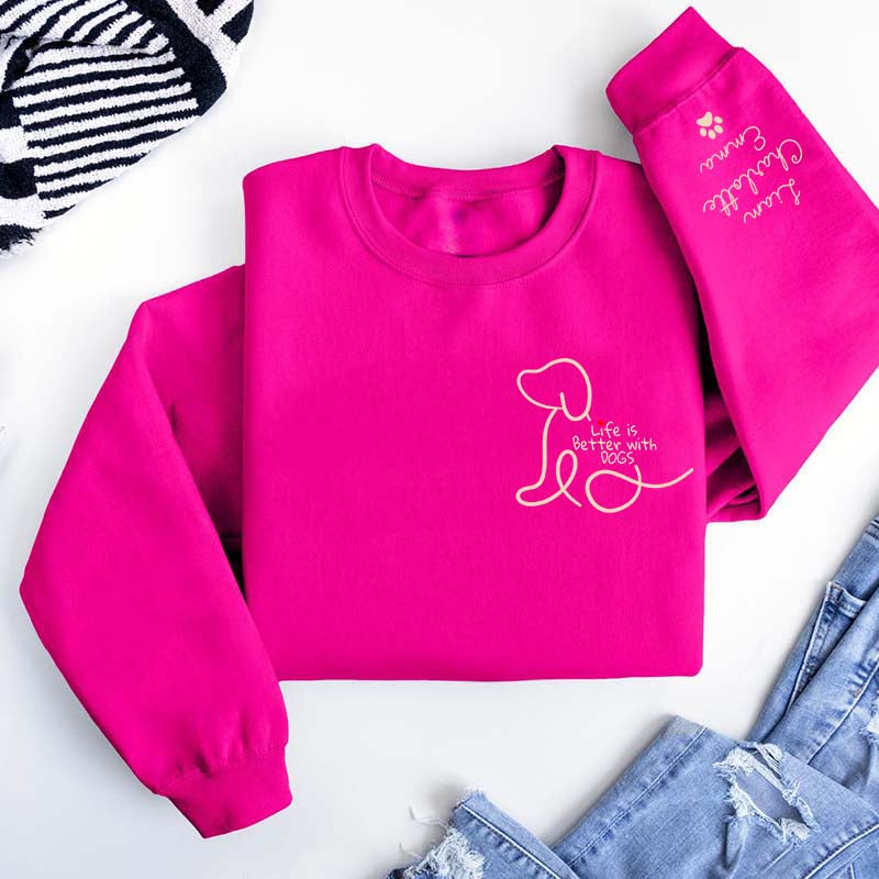 Personalized Pet Name Dog Mom Sweatshirt