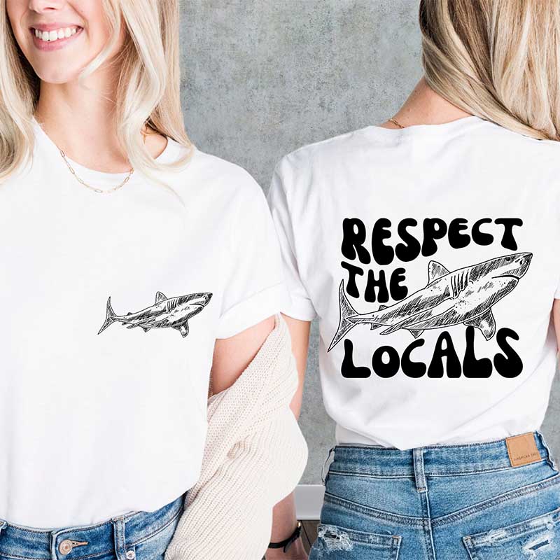 Comfort Colors Respect The Locals Shark T-Shirt