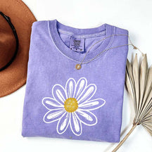Daisy Flower Graphic Cute Summer T-Shirt