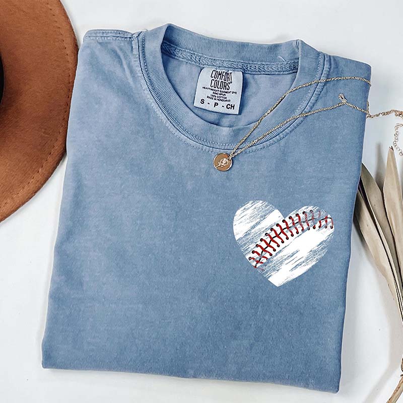 Retro Heart Baseball T-Shirt