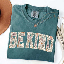 Motivational Teacher Be Kind Flowers T-Shirt