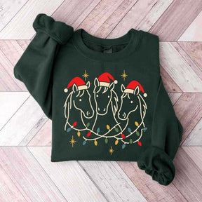 Horse Christmas Holiday Horse Sweatshirt