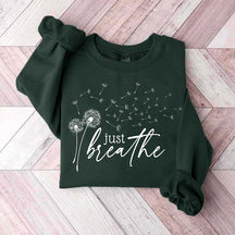 Just Breathe Dandelion Wildflower Sweatshirt